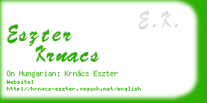 eszter krnacs business card
